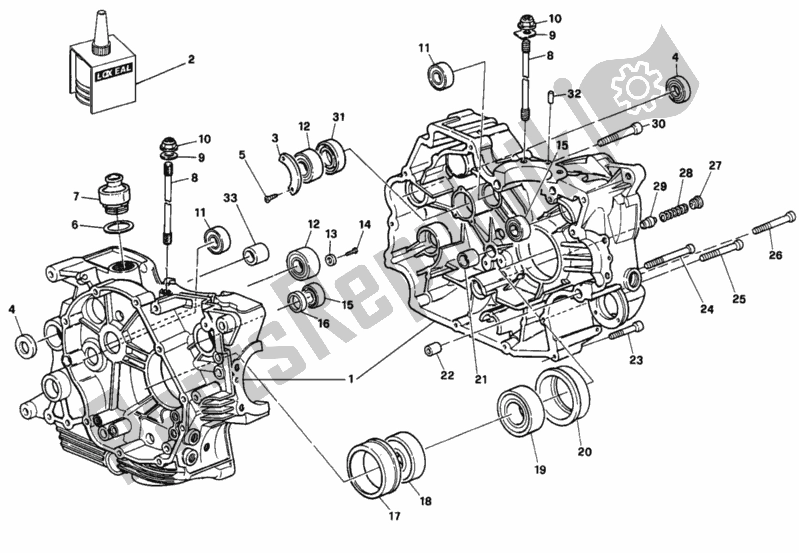 Wszystkie części do Skrzynia Korbowa Fmm> 001274 Ducati Supersport 750 SS 1997